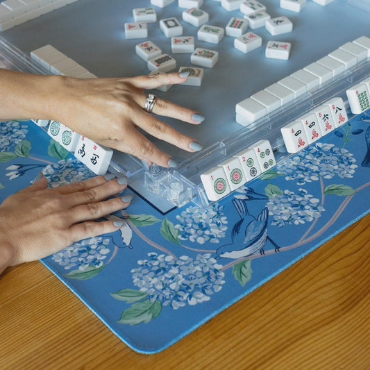 Blue Hydrangea Mahjong Mat
